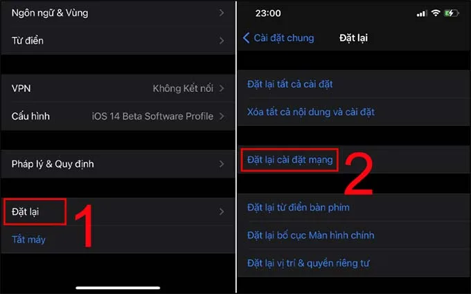 Đặt lại cài đặt mạng cho iPhone