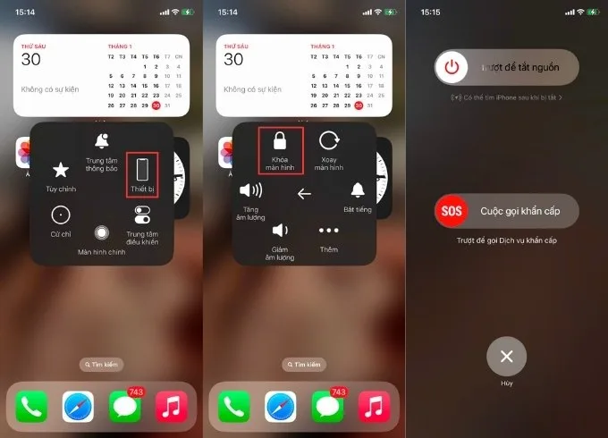 Tắt nguồn iPhone bằng Assistive Touch