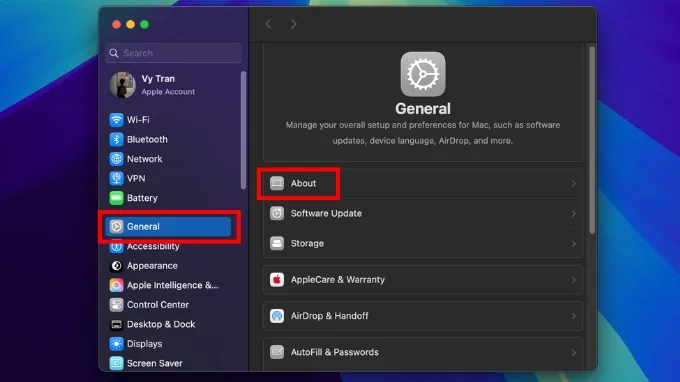 Cách đổi tên AirDrop trên MacBook
