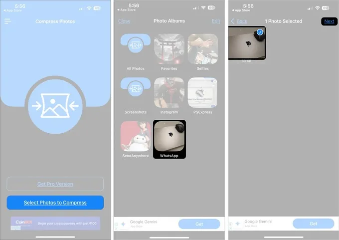 Mở ứng dụng và cho phép truy cập vào thư viện ảnh trên iPhone