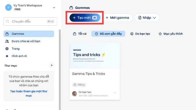Cách dùng Gamma AI tạo slide