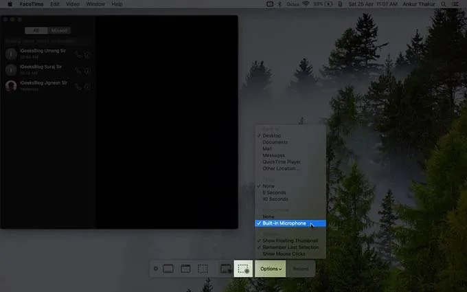 Ghi lại cuộc gọi FaceTime trên Mac chạy Catalina hoặc Mojave