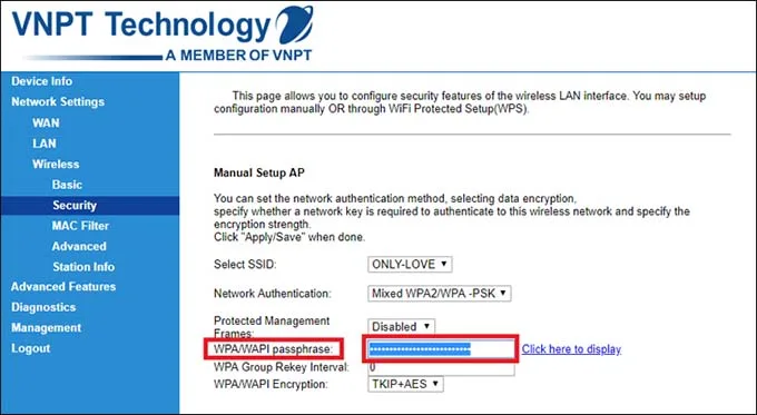 Cách đổi mật khẩu wifi VNPT bằng trình duyệt web