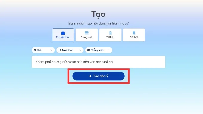 Cách dùng Gamma AI tạo slide