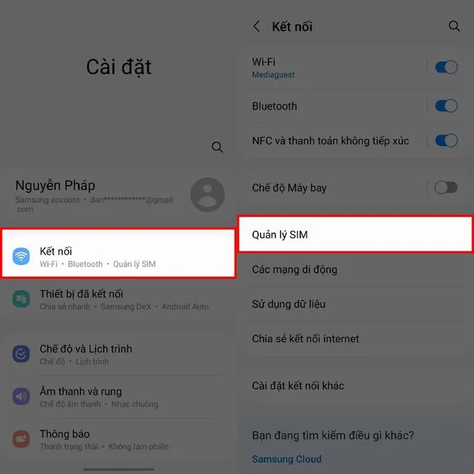 Nhấn Thêm eSIM và tiến hành quét mã