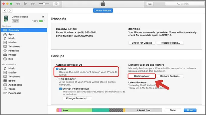 Dùng OTA để chi chuyển dữ liệu sang iPhone mới
