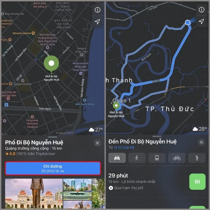 Cách bật chỉ đường bằng giọng nói trên iPhone với Apple Maps