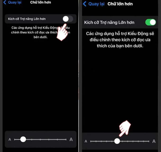 Cách điều chỉnh kích thước văn bản hiển thị lớn hơn