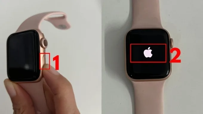 Khởi động lại để khắc phục tình trạng Apple Watch bị phóng to màn hình