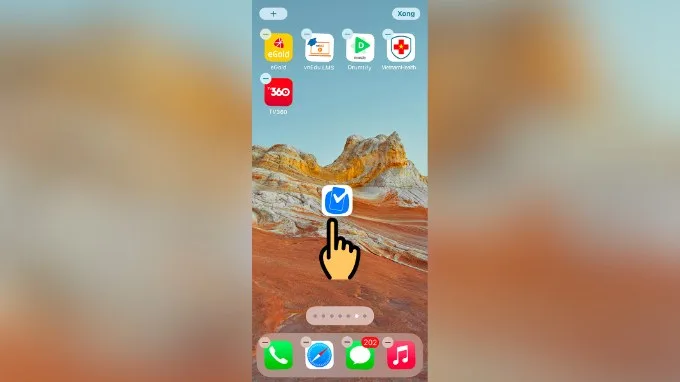 Bước 2 di chuyển nhiều ứng dụng cùng lúc trên màn hình iPhone