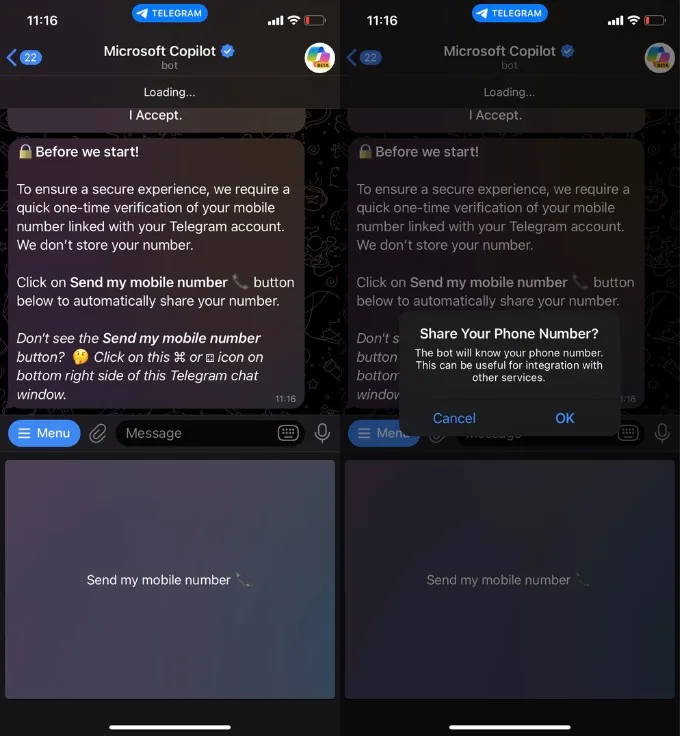 Cách dùng Copilot trên Telegram