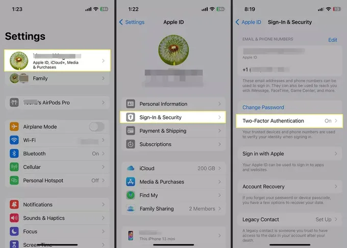 Kích hoạt xác thực 2 yếu tố cho Apple ID