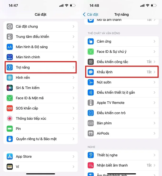 Truy cập vào ứng dụng Cài đặt trên iPhone