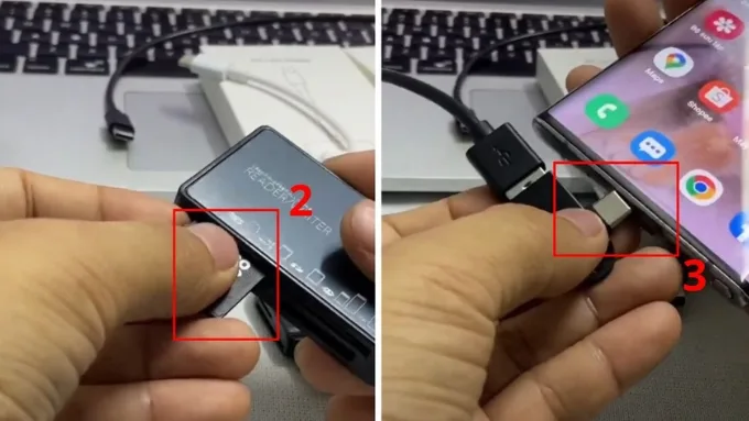 Tháo thẻ nhớ ra khỏi thiết bị