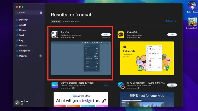Cách tải và cài đặt RunCat trên macOS