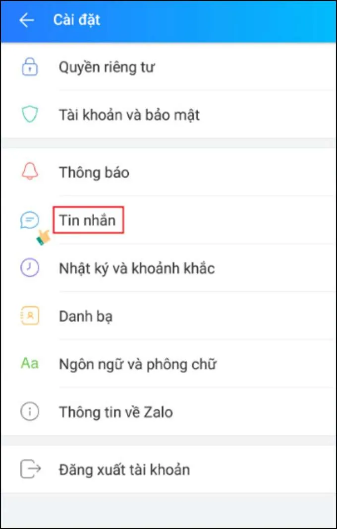 Cách sao lưu tin nhắn Zalo trên điện thoại android