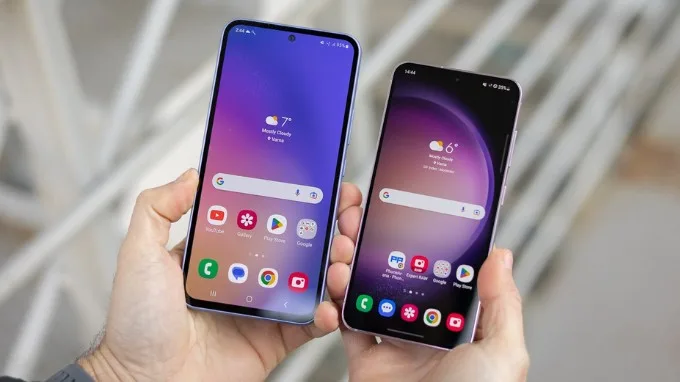 So sánh Samsung S23 và Samsung A54 về màn hình