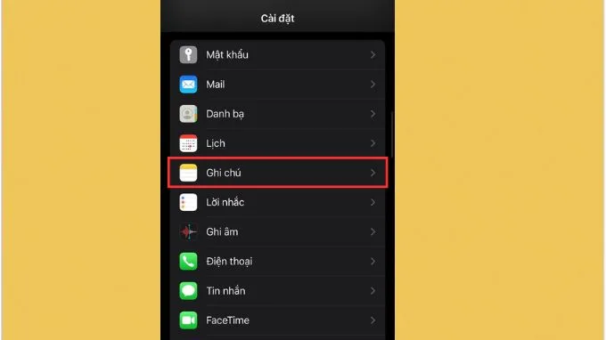 Cách thay đổi màu nền toàn bộ ghi chú