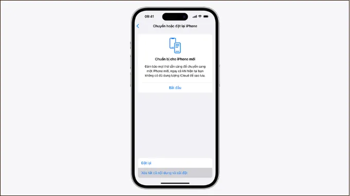 Xóa dữ liệu hệ thống trên iPhone bằng cách reset lại máy