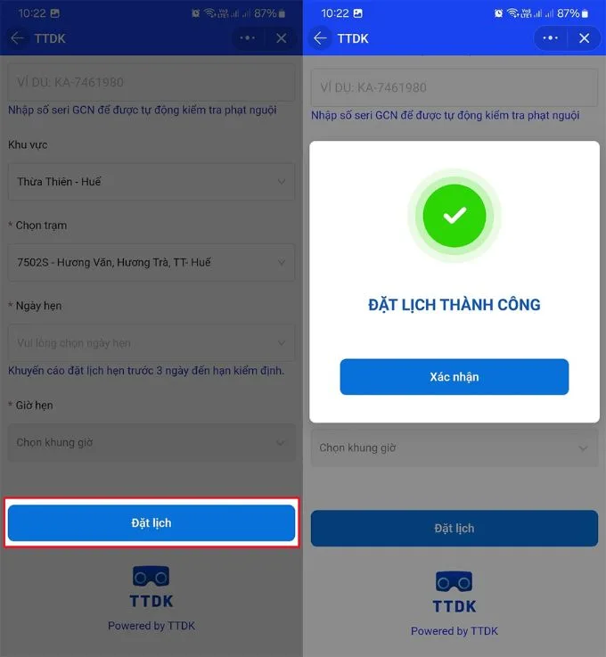 Bước 4 cách đặt lịch đăng kiểm ô tô