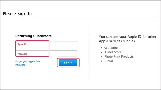 Đăng nhập lại bằng Apple ID của bạn