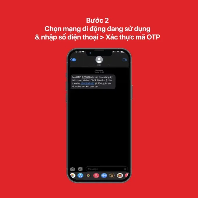 Đăng ký tài khoản trên ứng dụng Vietlott SMS