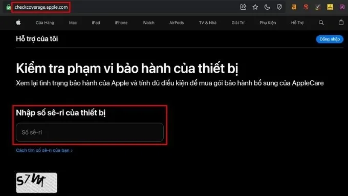 Kiểm tra IMEI và tình trạng iCloud