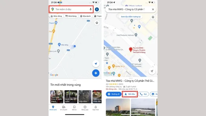 Nhập địa chỉ muốn đến trên iPhone