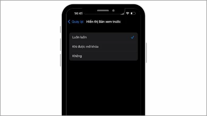 Cài đặt iOS thông báo trên màn hình chính