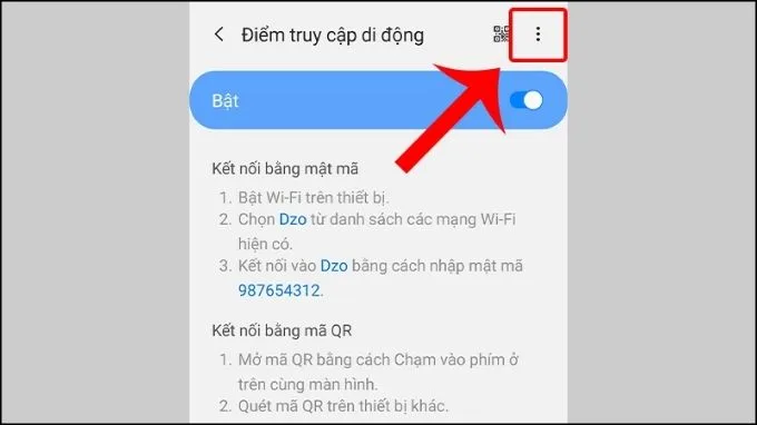 Cách đặt lại tên khi chia sẻ Wifi trên Samsung