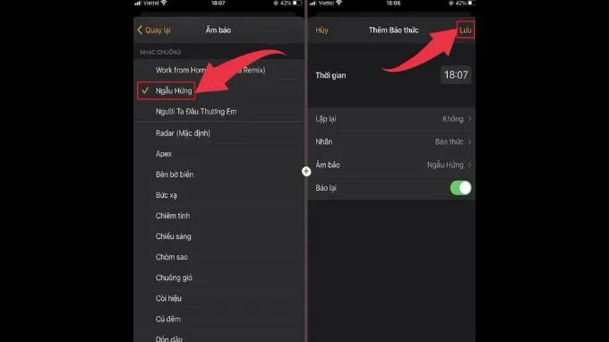 Bước 5: Cách đổi nhạc chuông báo thức iPhone bằng file MP3 có sẵn