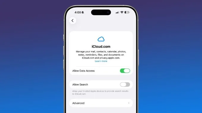 Cài đặt iCloud Web được cải tiến