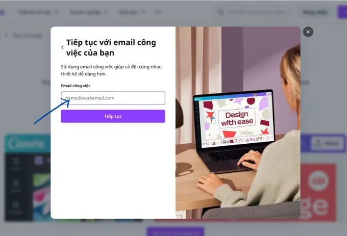 Bước 2 tạo tài khoản Canvas AI