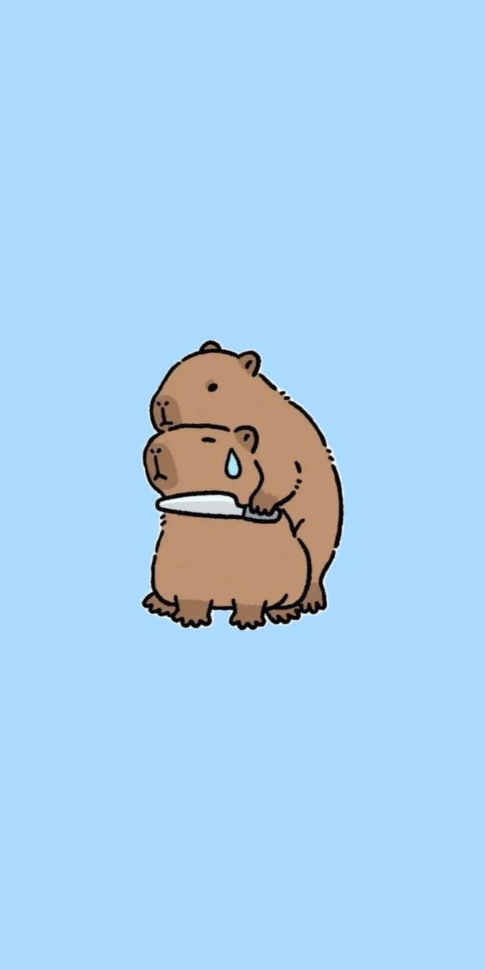 Hình nền Capybara chibi