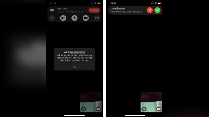 Bước 3 sử dụng FaceTime trên thiết bị Android hoặc máy tính Windows