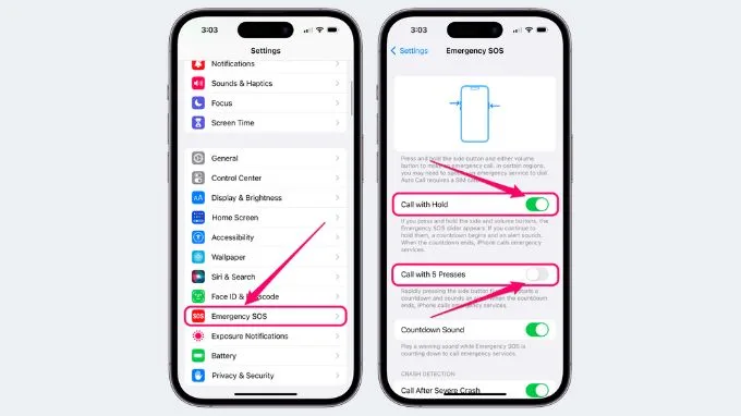 Cách kích hoạt gọi khẩn cấp trên iPhone 14 series