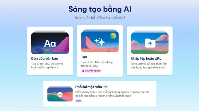 Tạo slide thuyết trình tự động, nhanh chóng