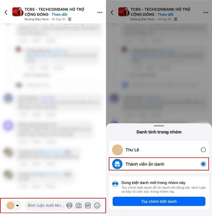 Cách đổi ảnh đại diện bình luận ẩn danh trên Facebook