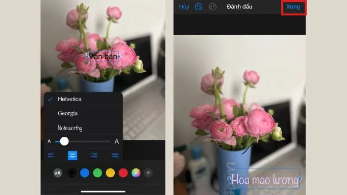 Tùy chỉnh chữ thêm vào ảnh trên iPhone