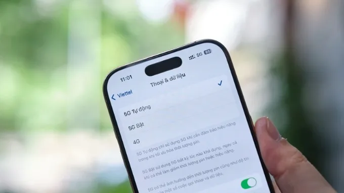 Kiểm tra lại chế độ mạng trong cài đặt iPhone