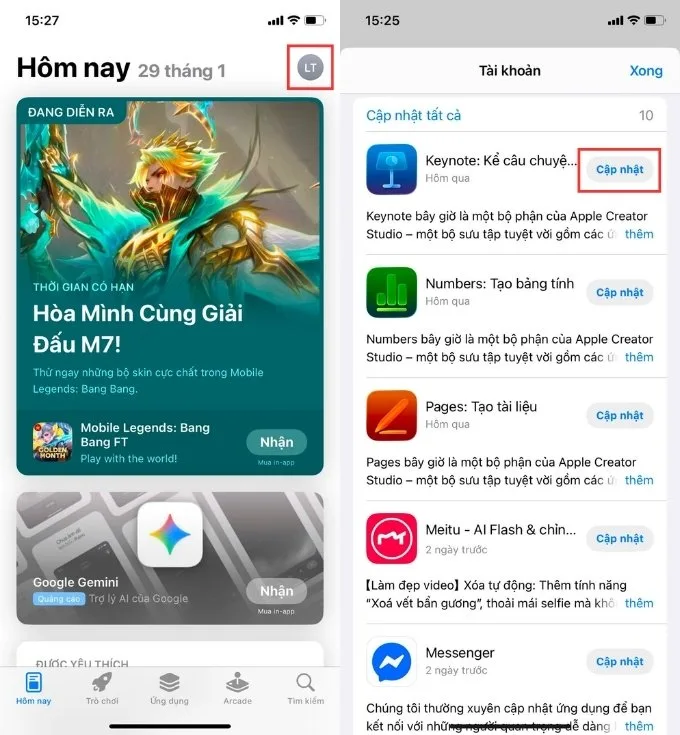 Cách cập nhật ứng dụng thủ công trên iPhone sau khi đã tắt tự động