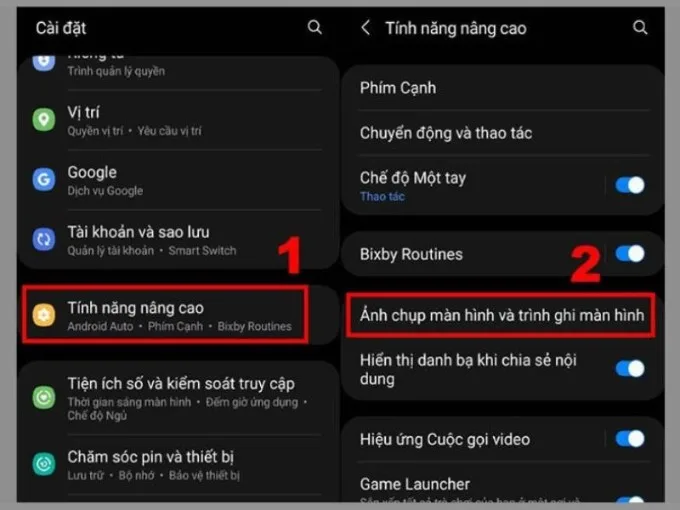 Bật và tùy chỉnh Trình ghi màn hình Samsung
