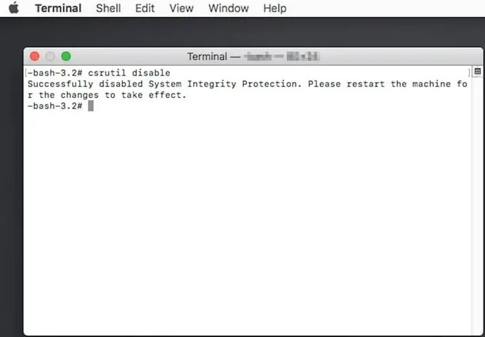 Nhập lệnh reboot và nhấn Enter để khởi động lại máy