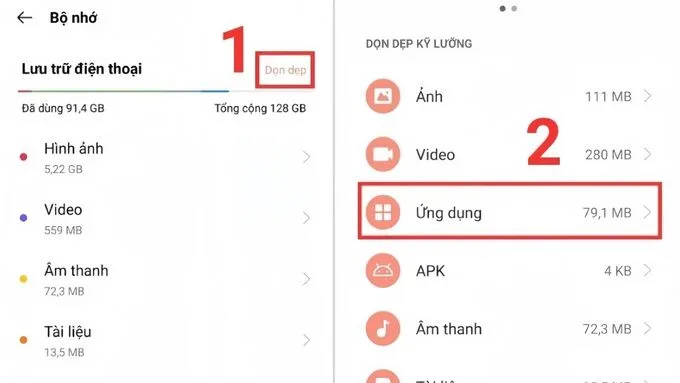 Xoá bộ nhớ đệm (cache)