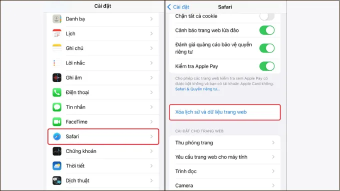 Xóa dữ liệu bộ máy cache trên hệ thống iPhone