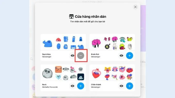 Cách tải nhãn dán trên Messenger cho máy tính