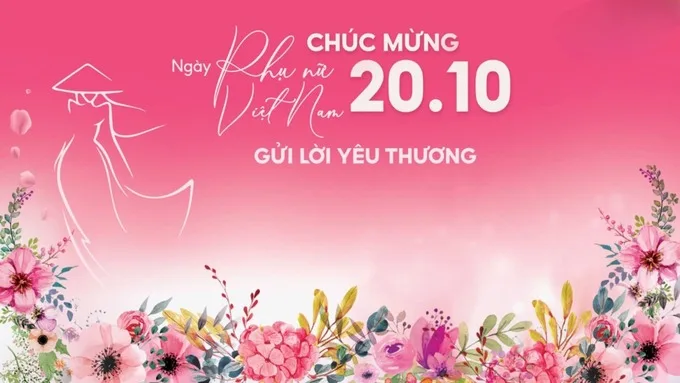 Background 20/10 kèm lời chúc