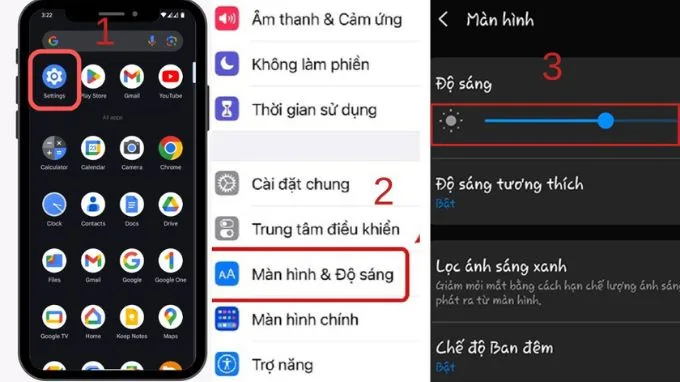 Giảm độ sáng màn hình