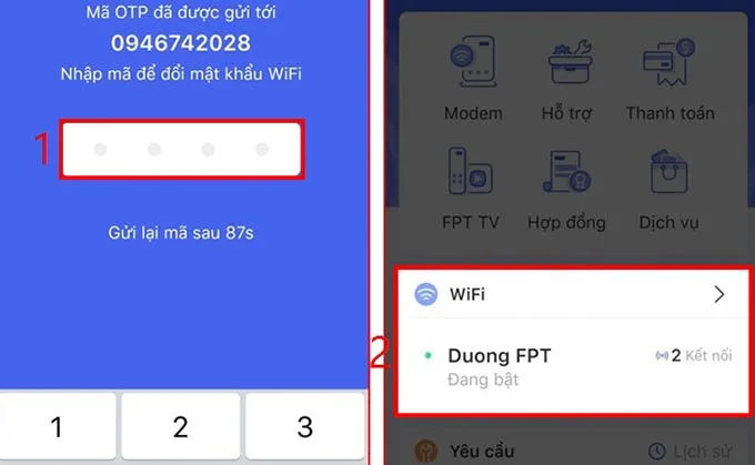 Cách đổi mật khẩu wifi FPT bằng ứng dụng Hi FPT
