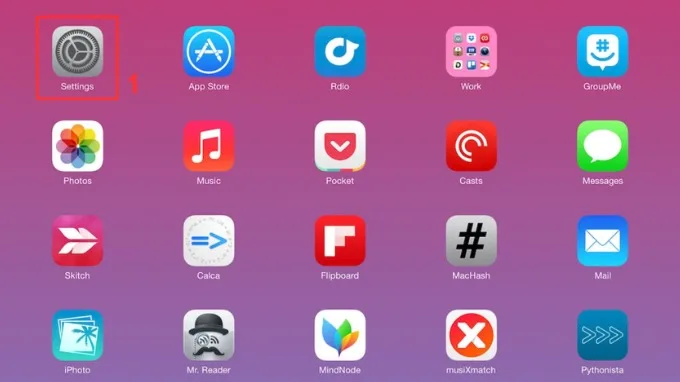 Khởi động lại iPad trong Cài đặt